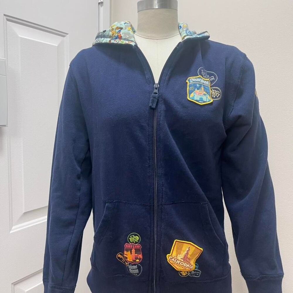 Disney Women's Navy and Blue Hoodie